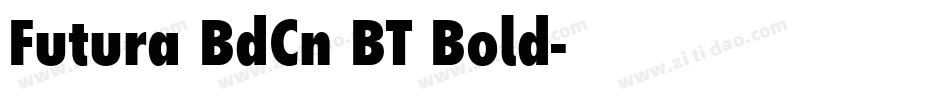 Futura BdCn BT Bold字体转换
